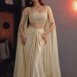 3 piece indo western drape co ord set (trendy)