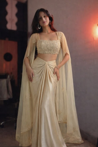 3 piece indo western drape co ord set (trendy)